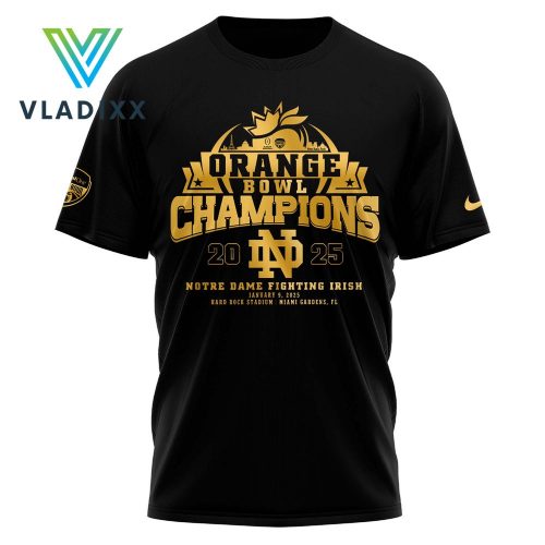 Notre Dame Fighting Irish NCAA Orange Bowl Champions Black Shirt