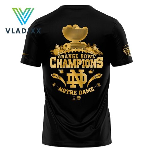 Notre Dame Fighting Irish NCAA Orange Bowl Champions Black Shirt