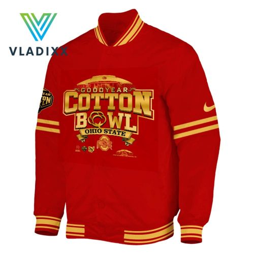 Ohio State Buckeyes NCAA Cotton Bowl Champions Red Baseball Jacket