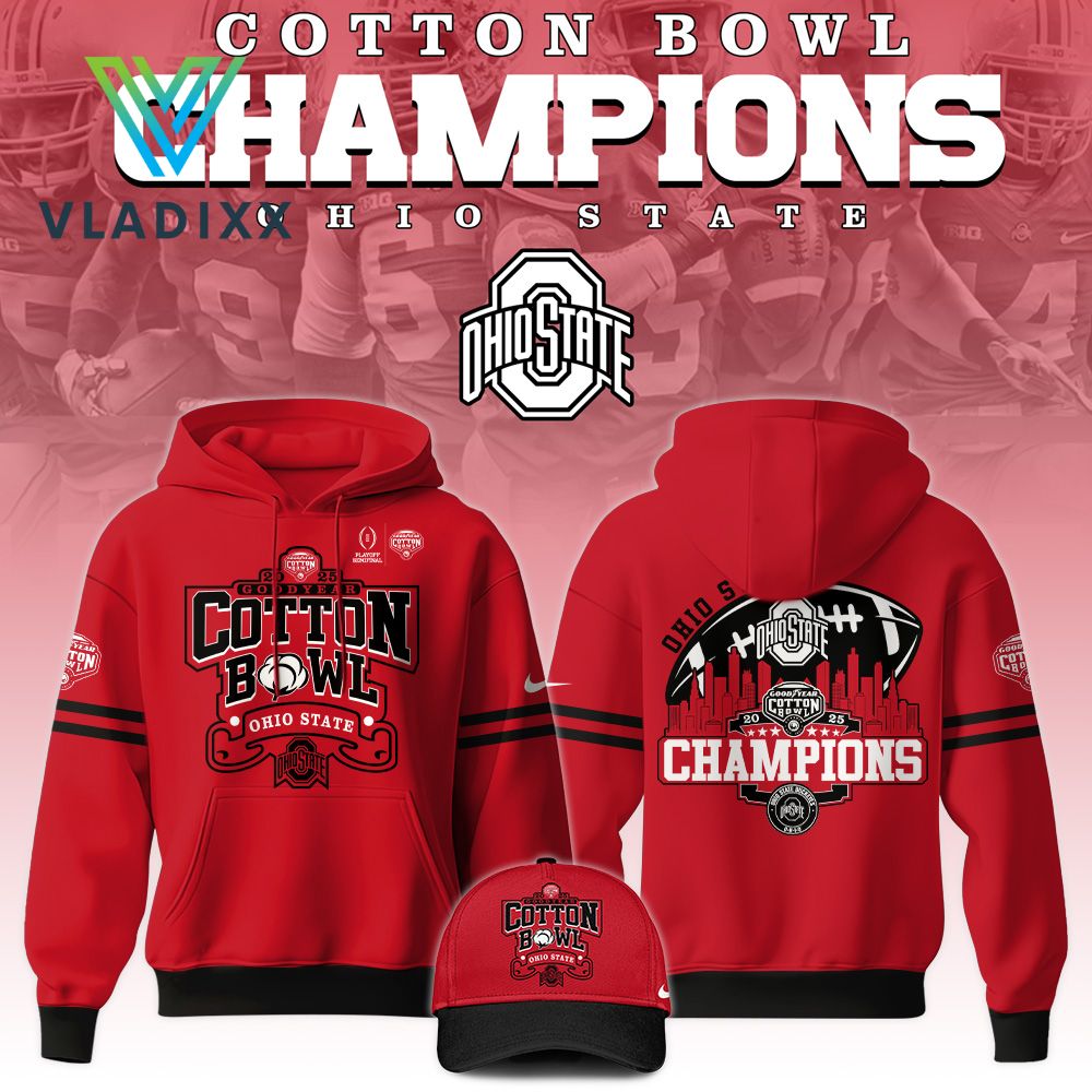 Ohio State Football Cotton Bowl Champs 2025 Hoodie Set