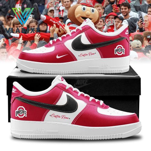 Ohio State Personalized Red Air Force 1